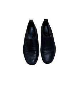 Michael Toschi Black Leather Driving Loafers Slip On Shoes Men’s 9